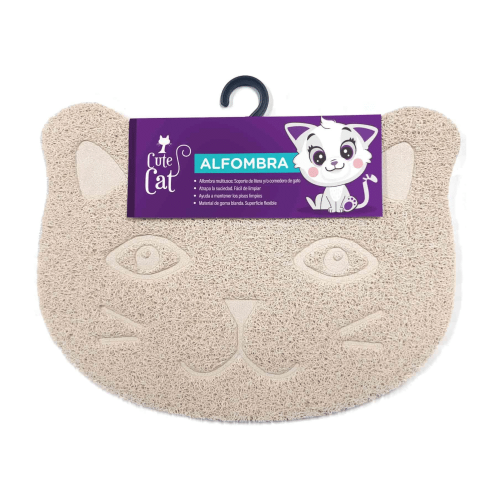 CUTE CAT ALFOMBRA BEIGE - GATO