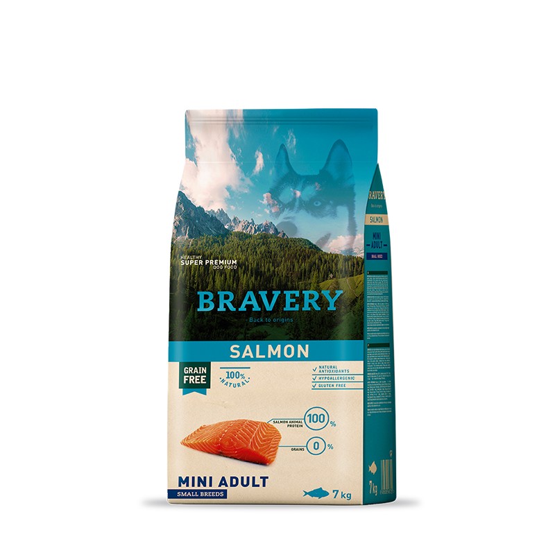 BRAVERY - SALMON MINI ADULT SMALL BREEDS 2 KG