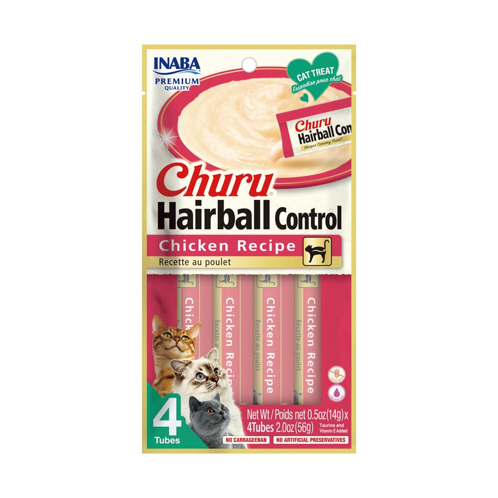 CHURU HAIRBALL CONTROL CHICKEN RECIPE (BOLSA X 4 UND)