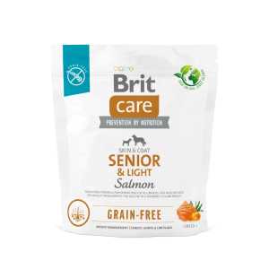 BRIT CARE DOG GRAIN-FREE SENIOR & LIGHT SALMON 1 KG
