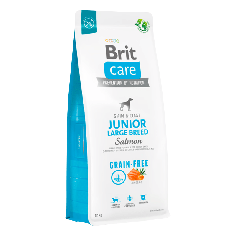 BRIT CARE DOG GRAIN-FREE JUNIOR LARGE BREED SALMON 12 KG