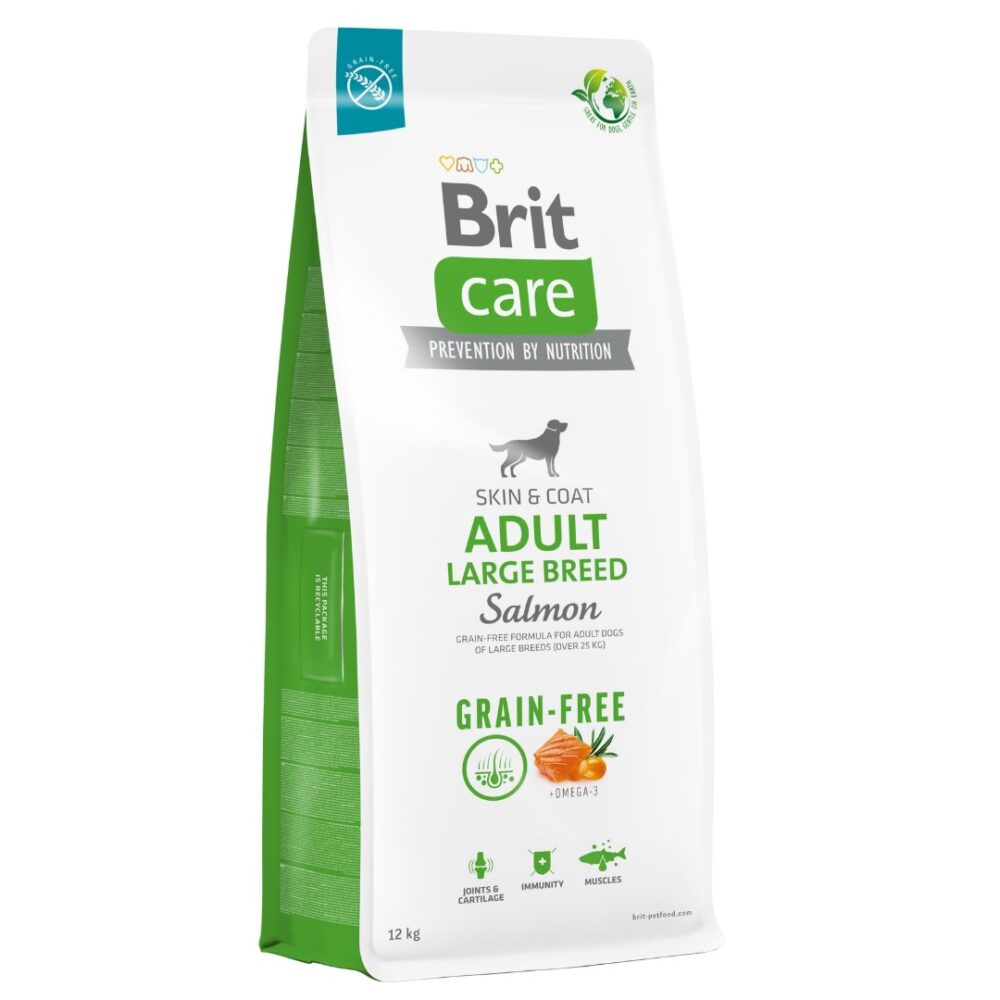BRIT CARE DOG GRAIN-FREE ADULT LARGE BREED SALMON 12 KG