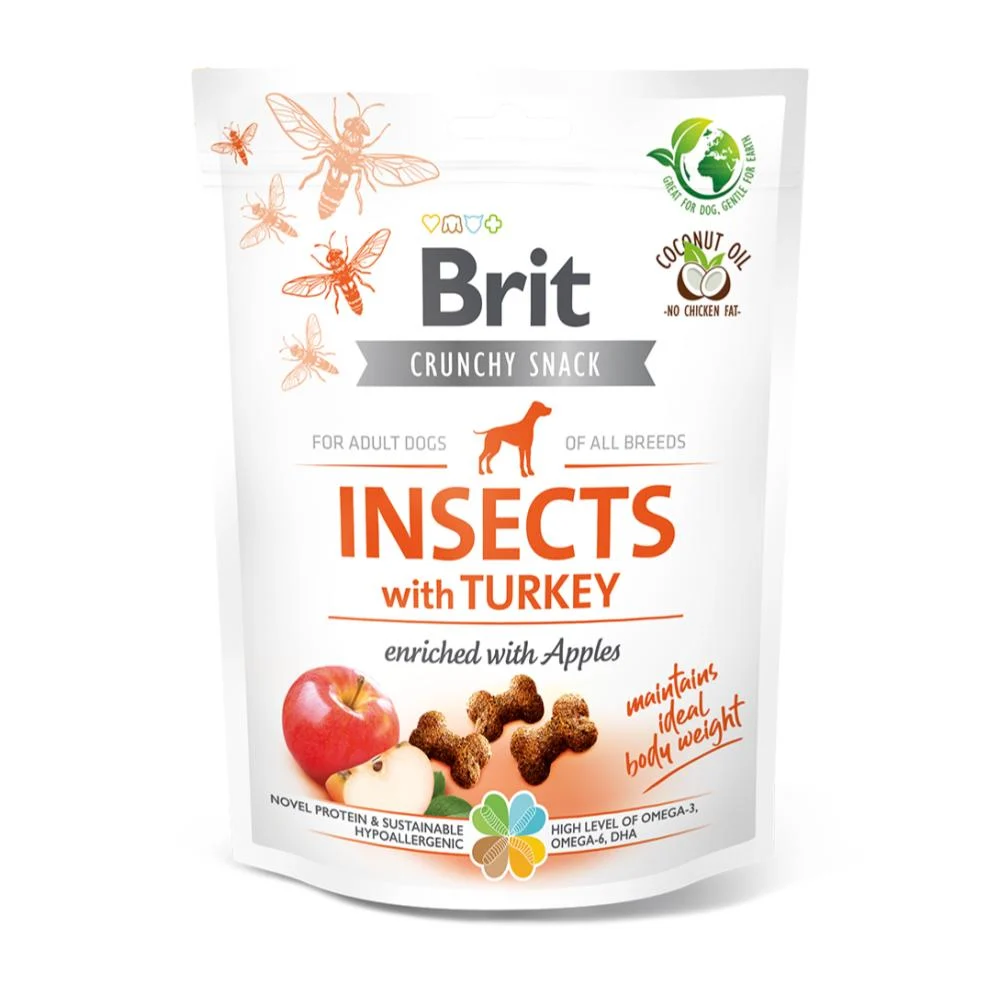 BRIT CRUNCHY SNACK INSECTS WITH TURKEY 200 GR